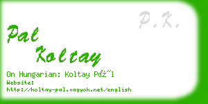 pal koltay business card